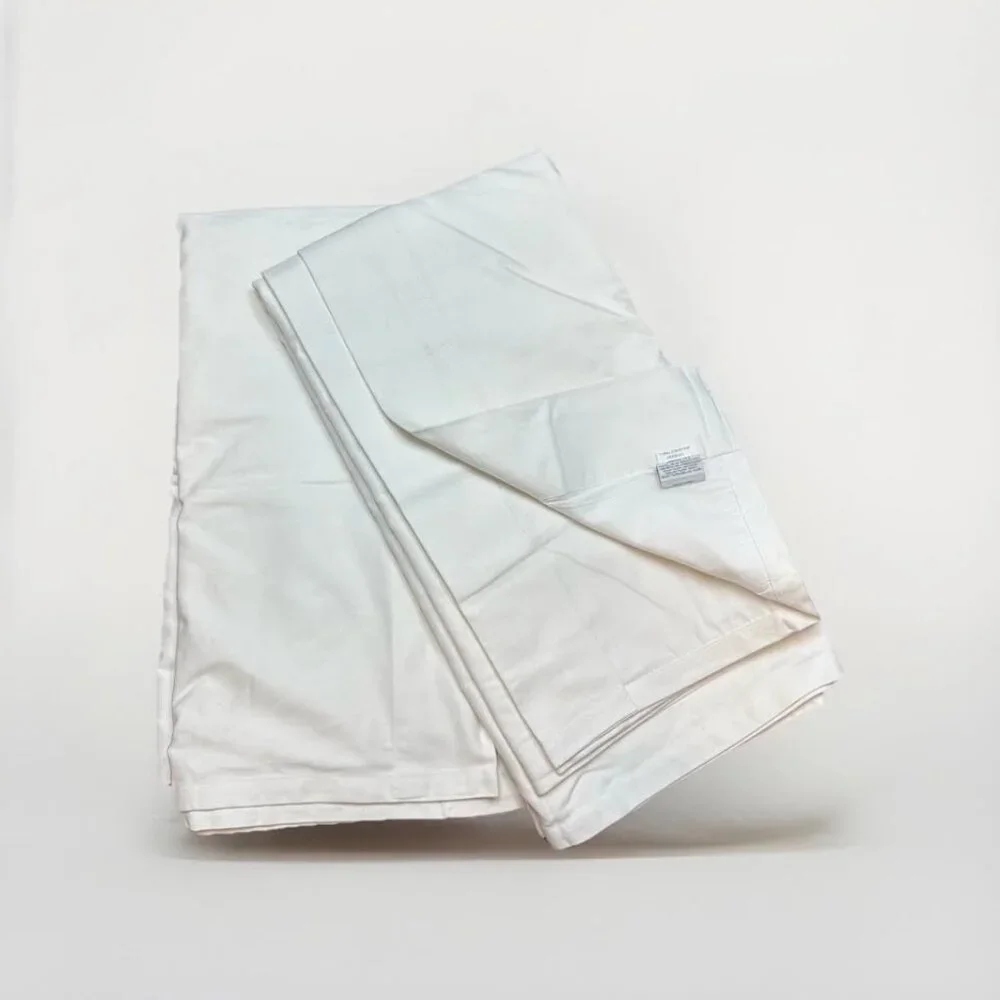 Restoration Hard 50W x 108L Brushed Cotton Twill Black Out Drapes. Set of 2